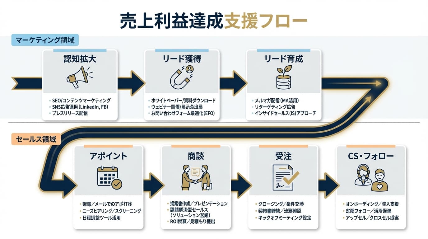 マーケティング〜セールスパイプライン図